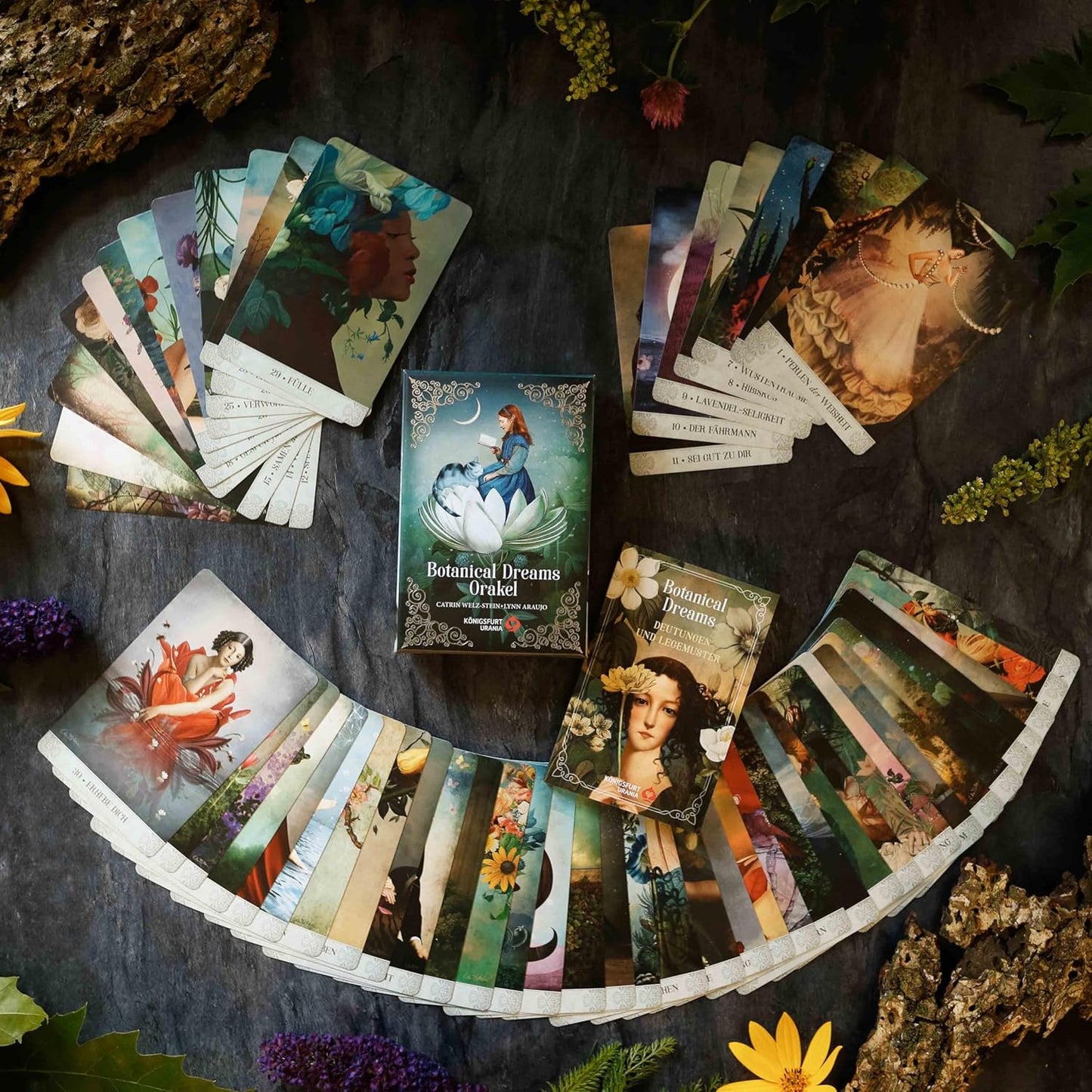 Orakelkarten-Set Botanical Dreams, Taschenbuch