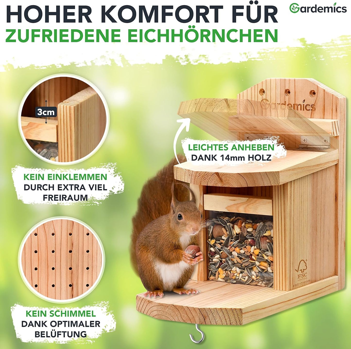 Eichhörnchen Futterhaus