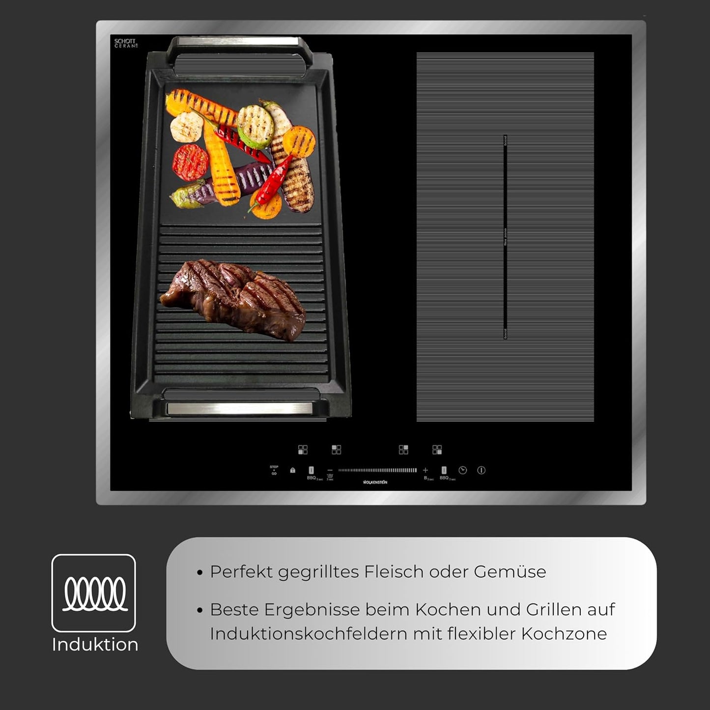 Plancha Grillplatte GP1W für Induktion