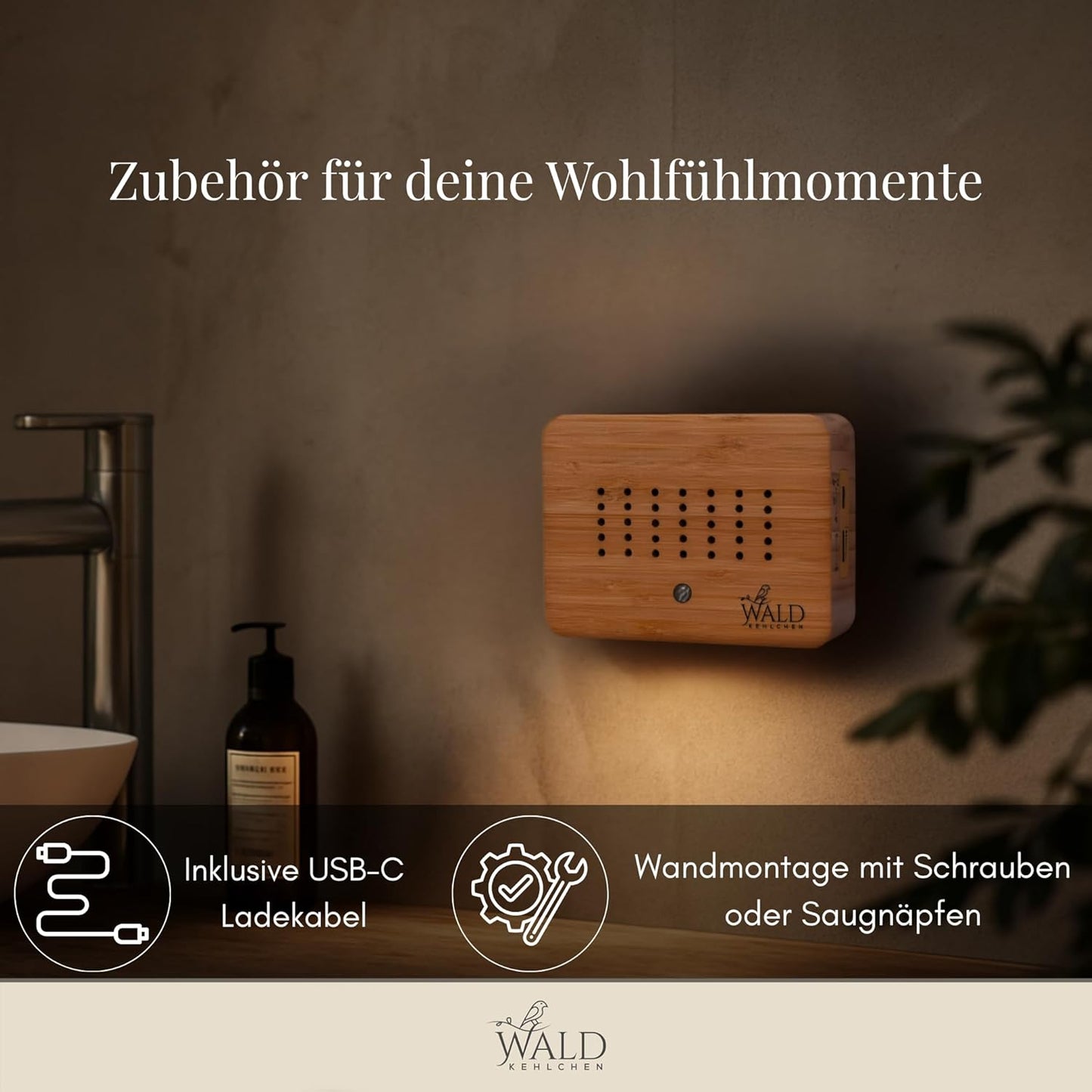 Vogelgezwitscher Soundbox mit Bewegungsmelder & Nachtlicht