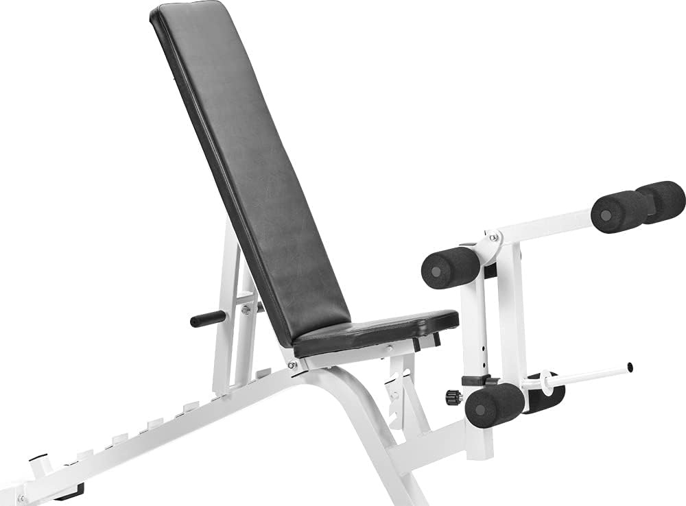 Zubehör für Hantelbank: Beinstrecker/-beuger, Weiss