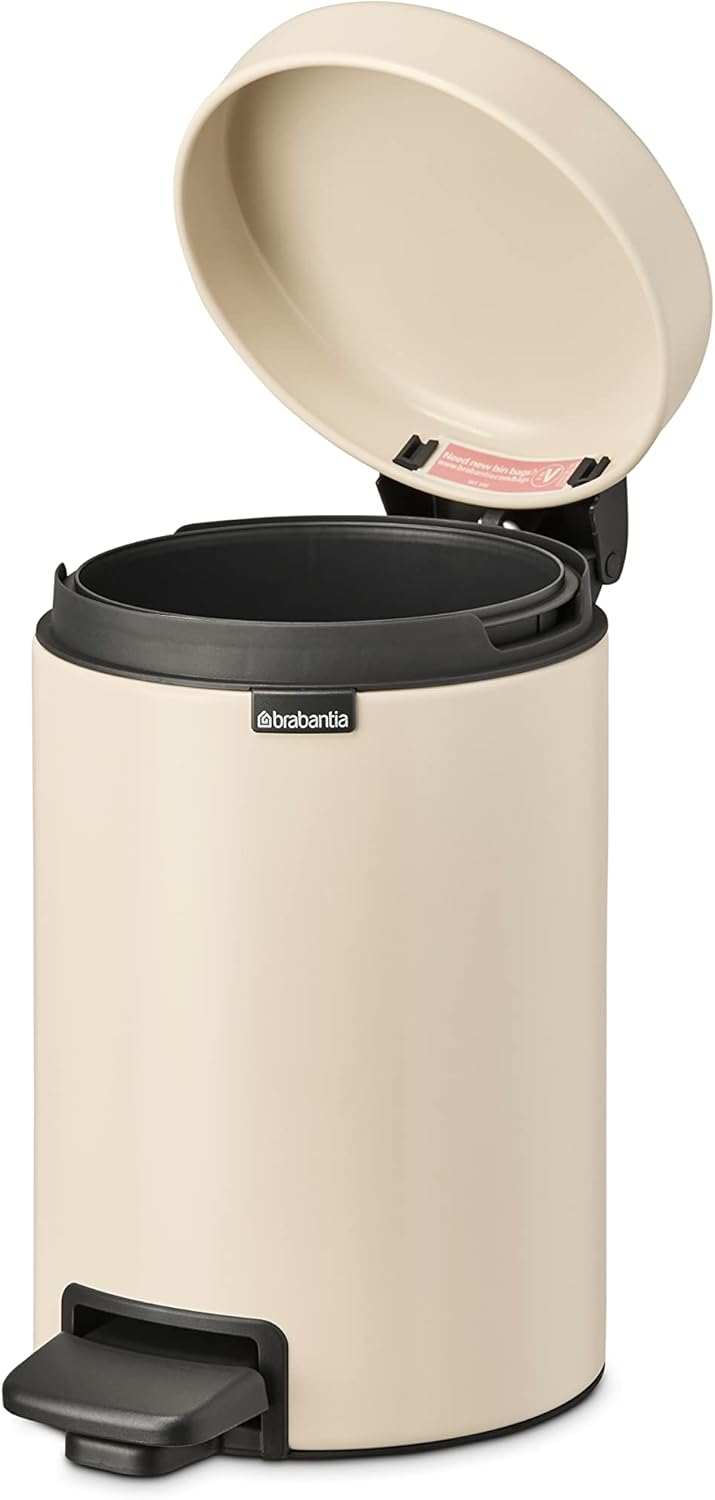 NewIcon Treteimer mit Soft-Close-Deckel, 3 Liter Soft Beige