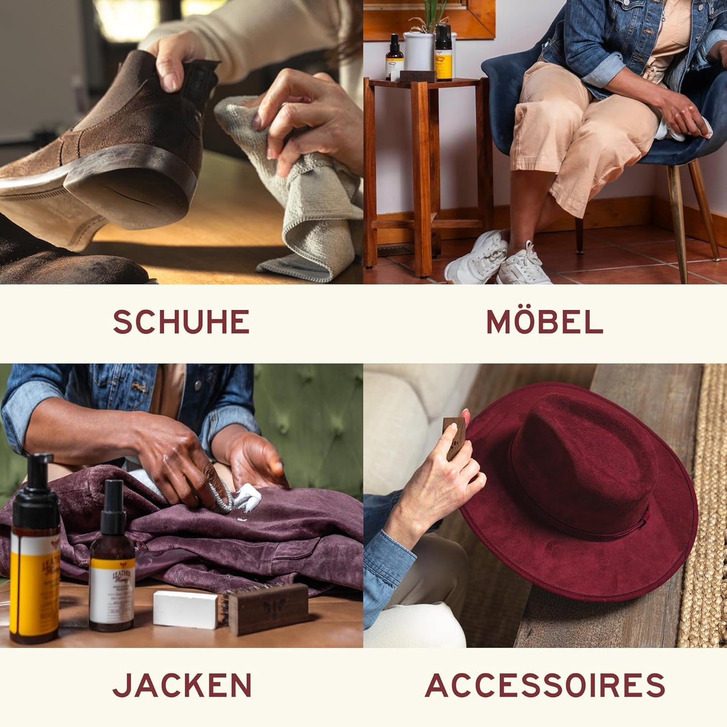 Suede & Nubuck Pflegeset, Reiniger & Schutz