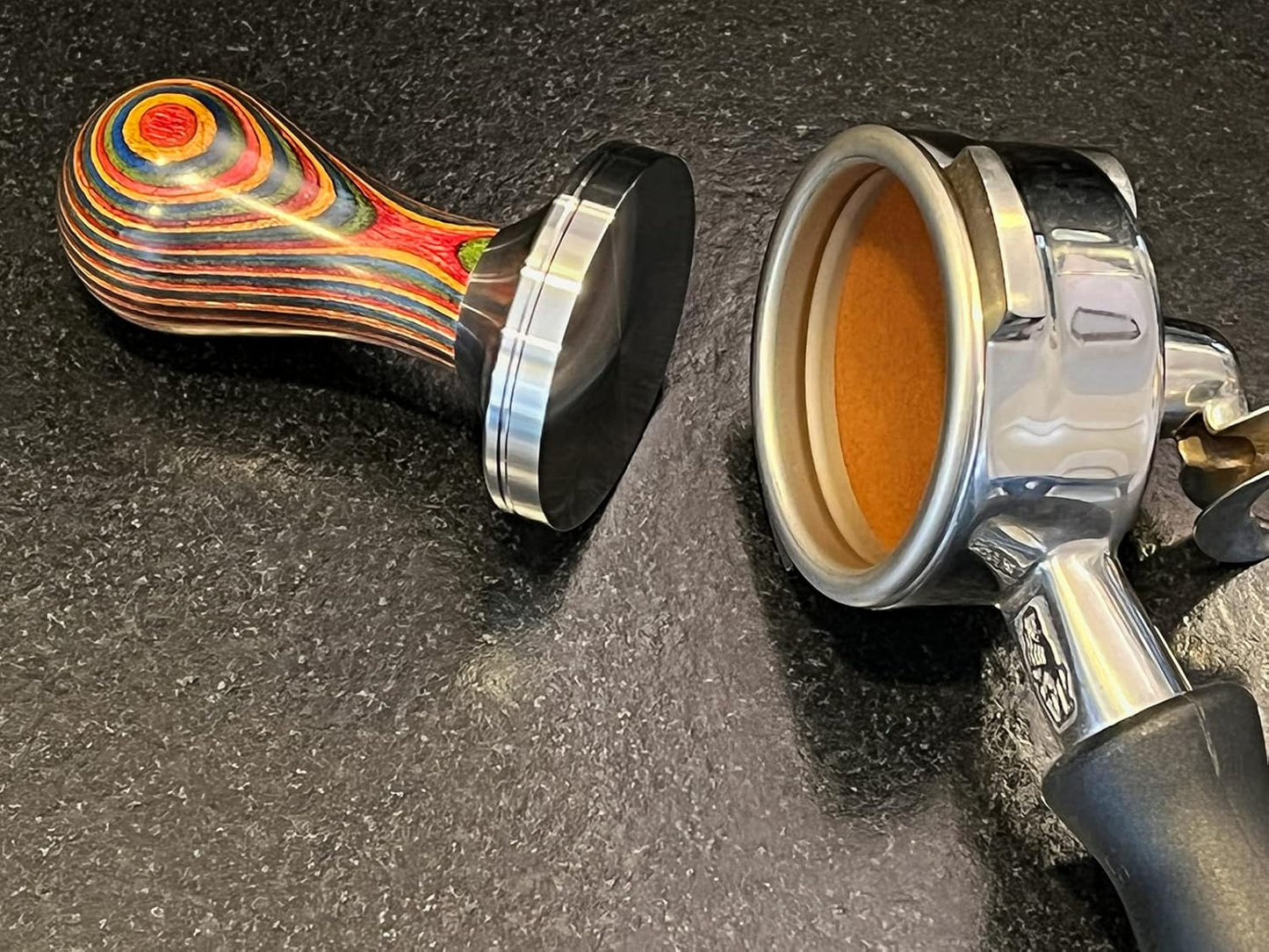 Classic colorato Tamper-Set mit Tamperablage, 51 mm, Multi Set (51 mm + Tamperablage)