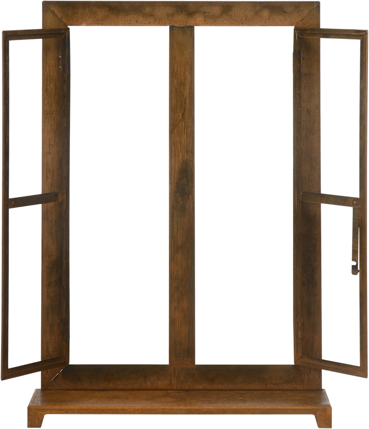 Dekoratives Eisenfenster mit Metallrahmen