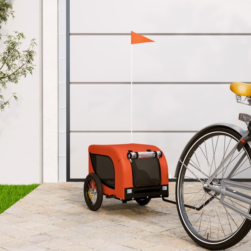 Hunde-Veloanhänger, 53 x 124 x 53 cm Orange