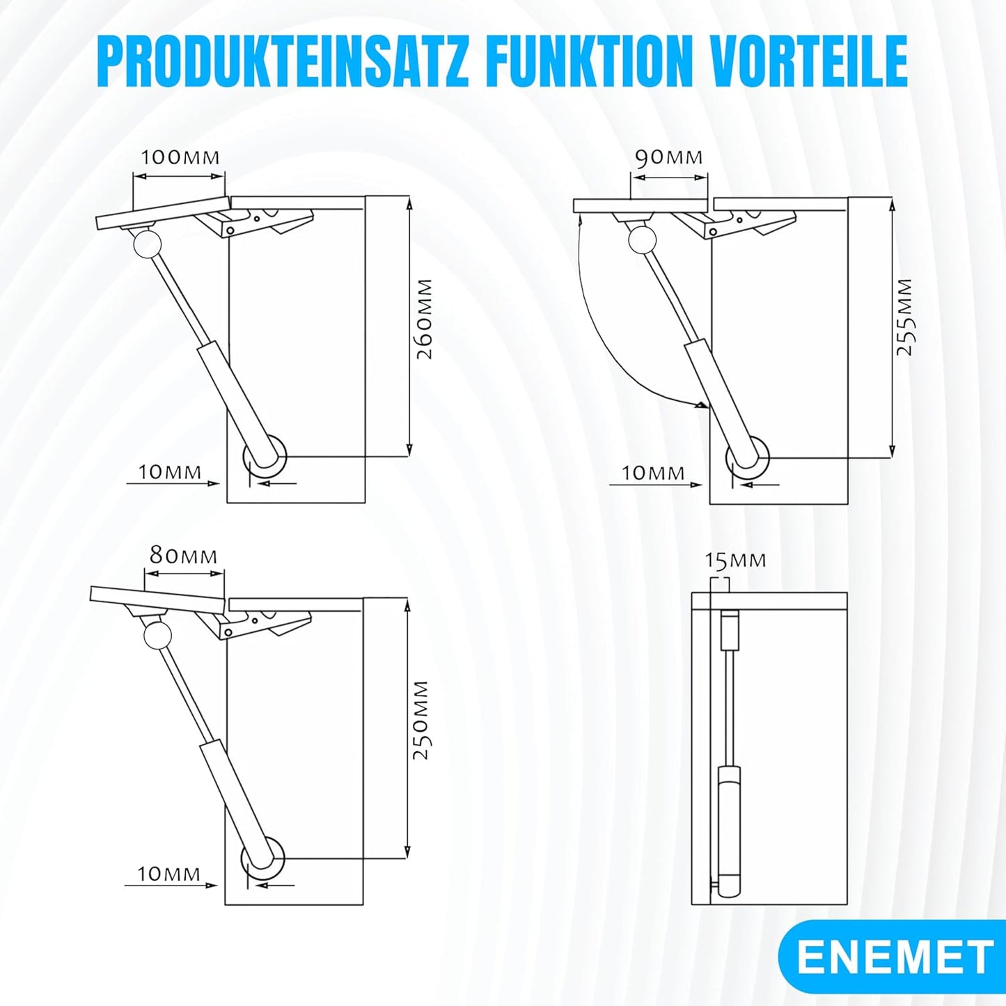 Gasdruckfeder für Türen, Autos & Schränke, 600 mm, 600N, 600 MM 600N
