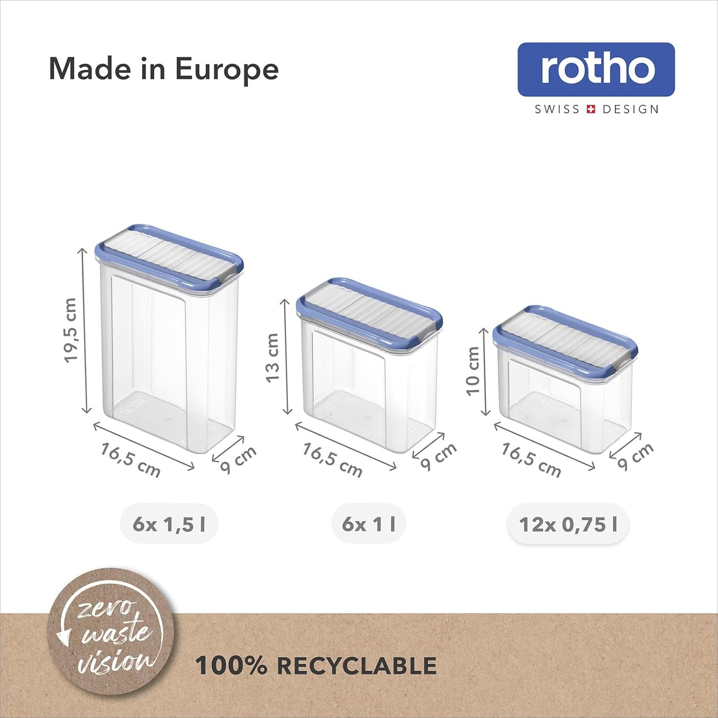 24-teiliges Domino Vorratsdosen-Set, 24 Stück