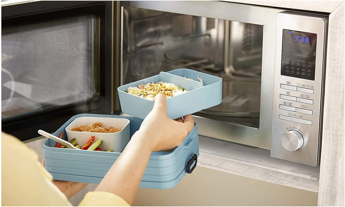 Duo Pack Bento Box, Duo Pack (Midi + Large) / Keine Personalisierung Vivid Blue