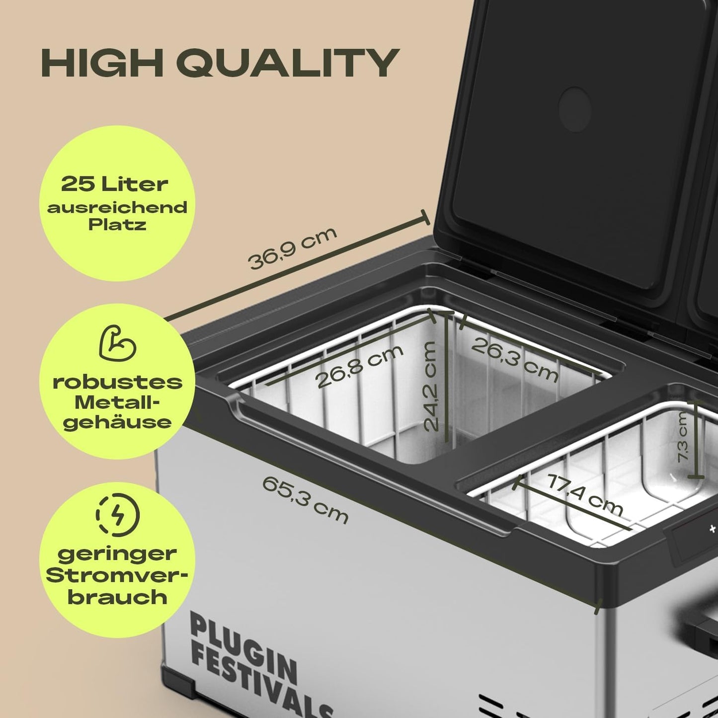 Icecube Dual 25 Elektrische Kühlbox mit App-Steuerung, 23 LITER