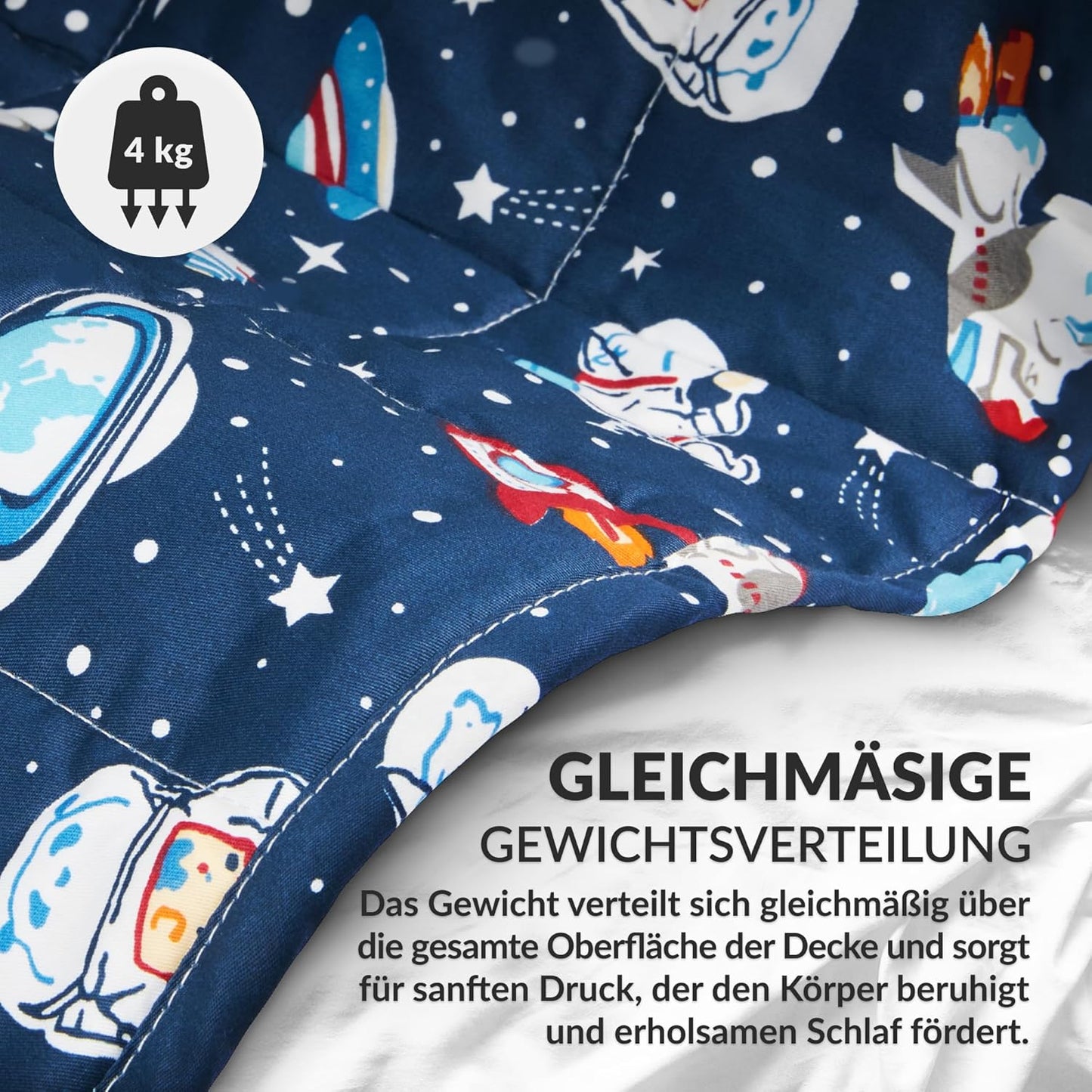 Therapiedecke für Kinder, 4 kg, 4kg