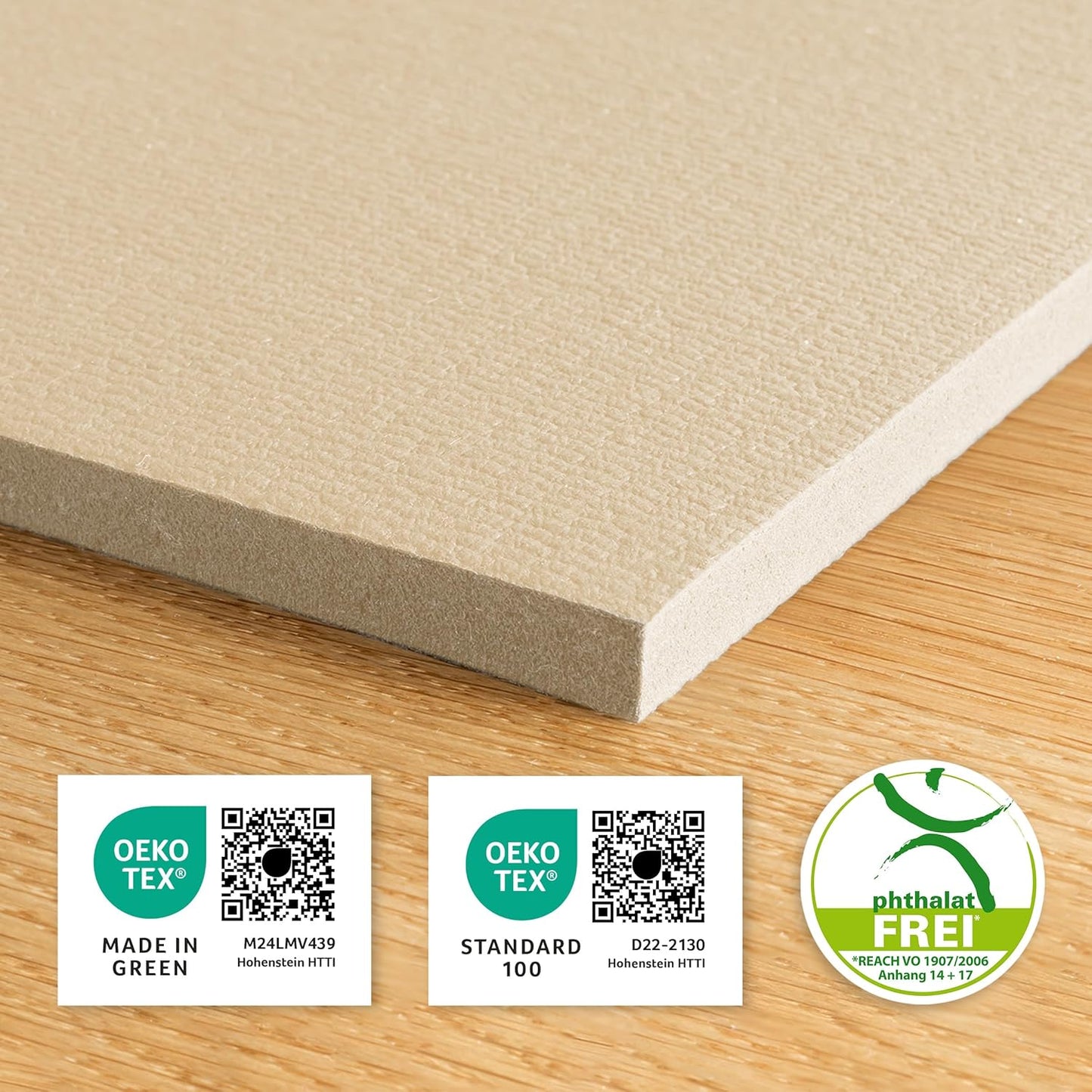 Krabbelmatte PRO Spielmatte Baby (extra dick), Beige 160 x 160 cm