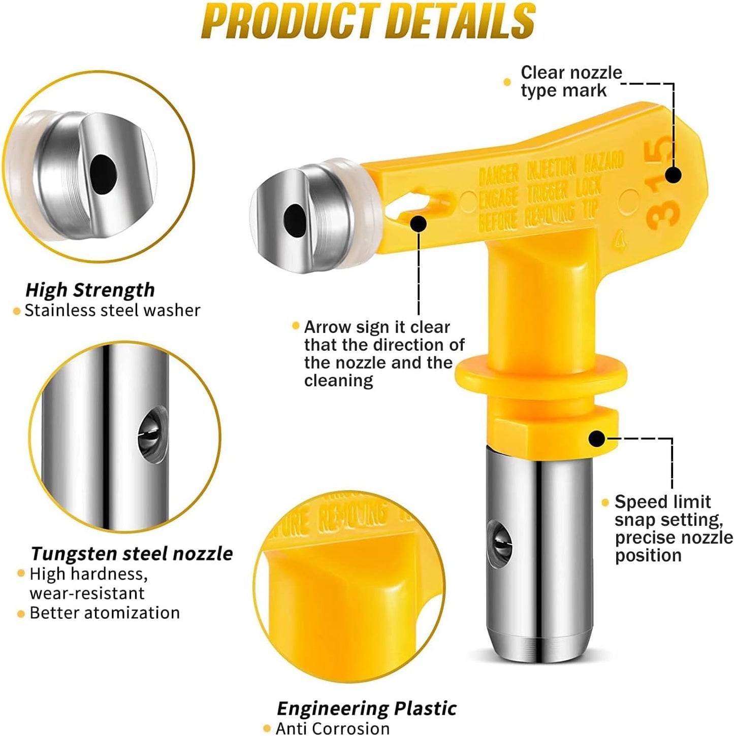 Airless Düsen 6er-Set, 617,621,623,625,627,629