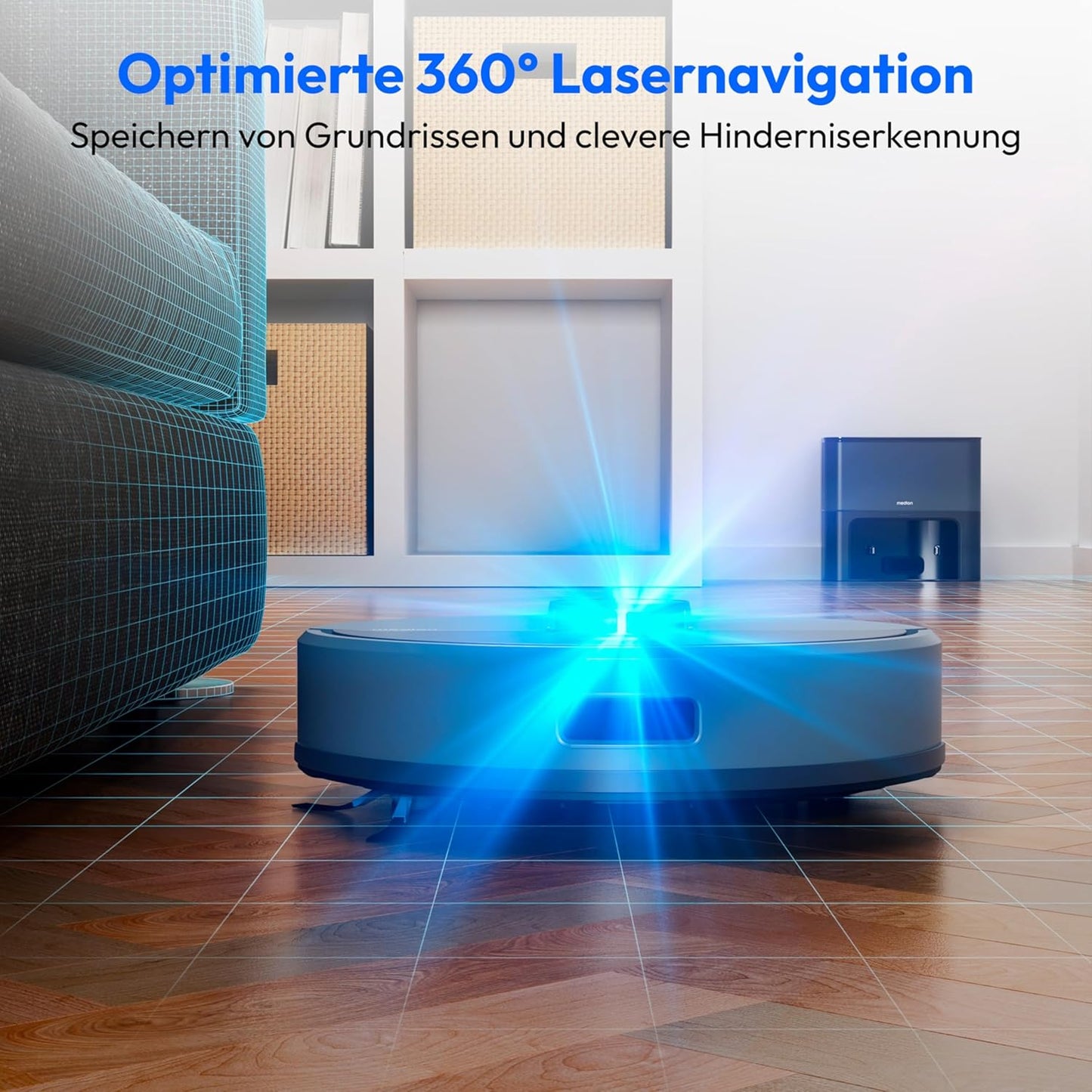 Saugroboter mit Wischfunktion und Absaugstation