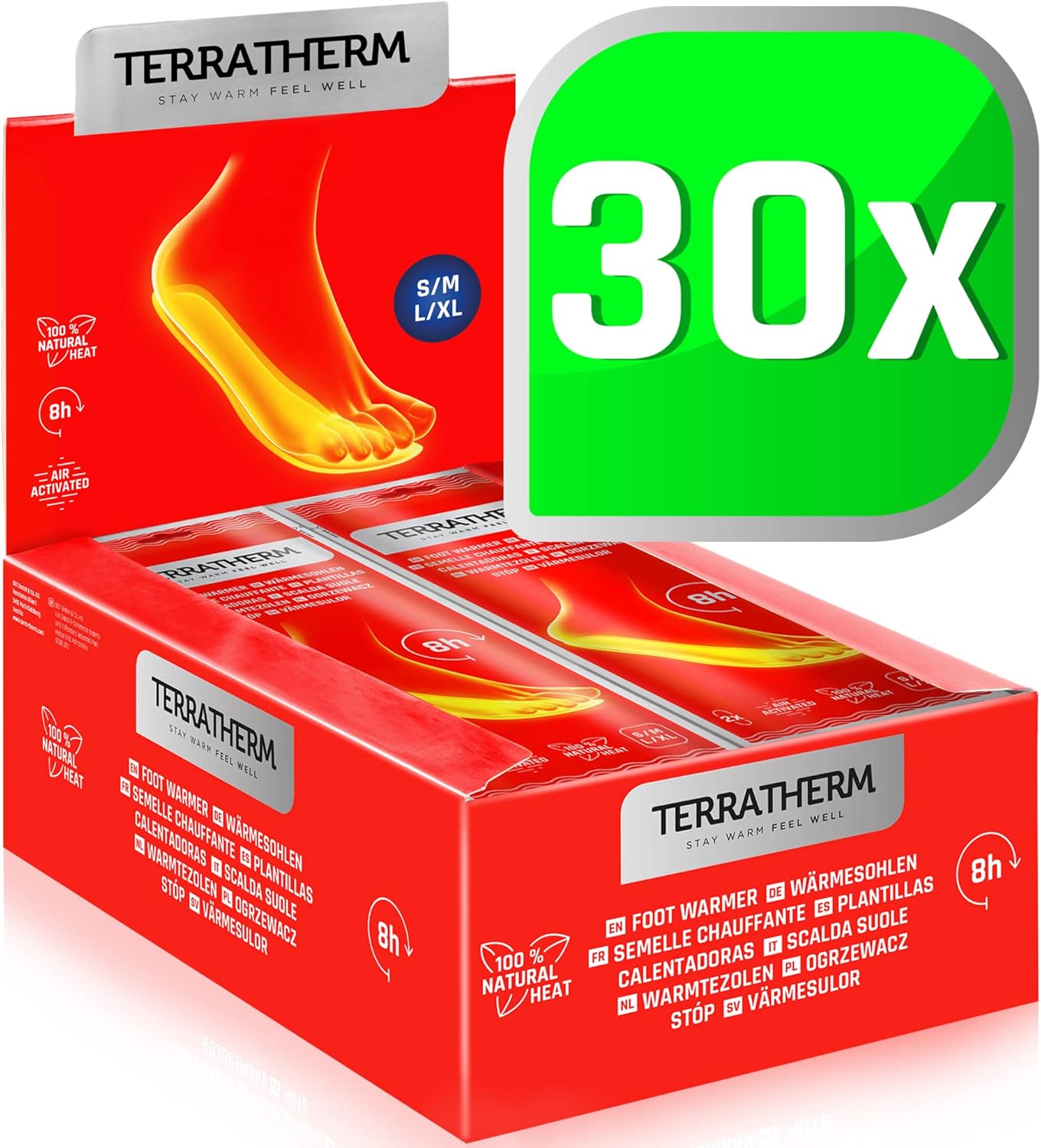 Wärmesohlen 30 Paar, XL (44-46) 30 Paar