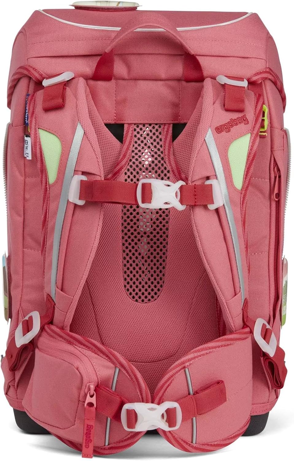 7-teiliges Cubo Schulrucksack-Set mit Zubehör, Lamas in Bärjamas - Rosa