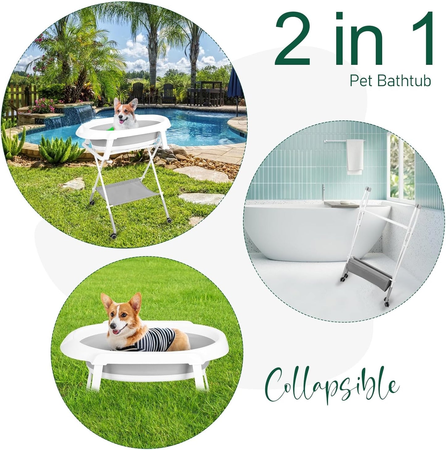 Hundebadewanne, grau