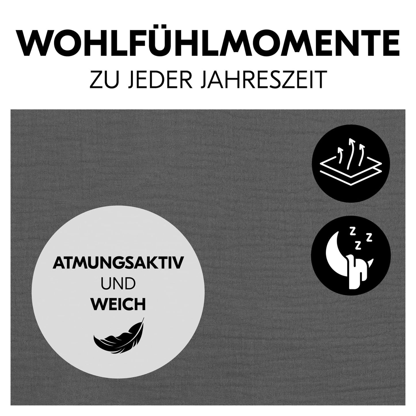 Schonbezug für Babywippe, Dark Grey