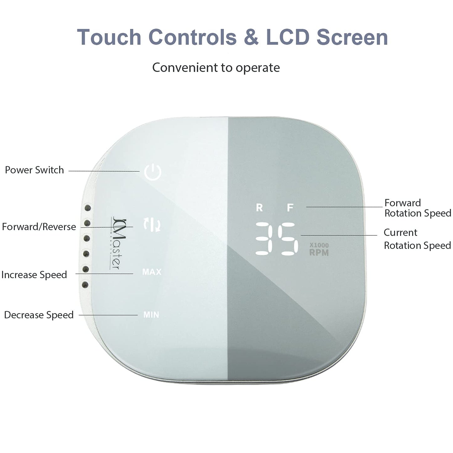TouchPro+ Nagelfräser Set für Gelnägel & Acrylnägel, 6 Stück (1er Pack)