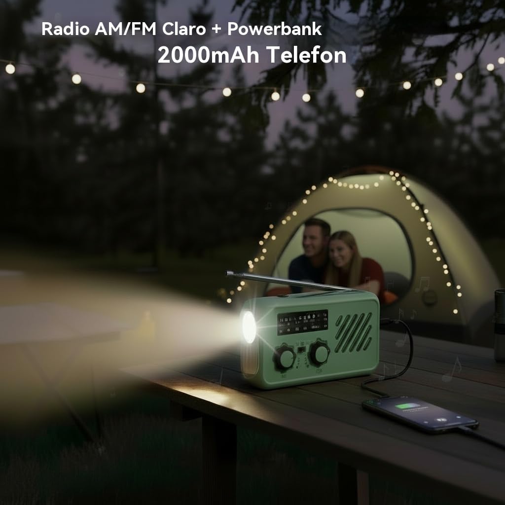 Notfallradio mit Solar- und Kurbel-Ladefunktion