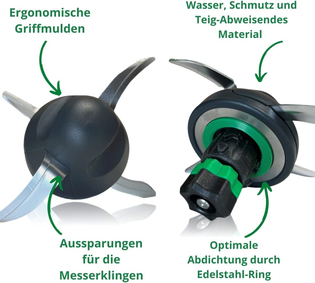 TeigPro Messerschutz / Teigrestevermeider für Thermomix TM5,TM6,TM7, Anthrazit-grau