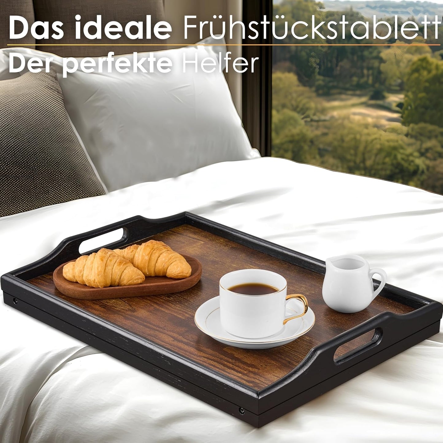 Klappbarer Bambus-Laptopständer & Frühstückstablett