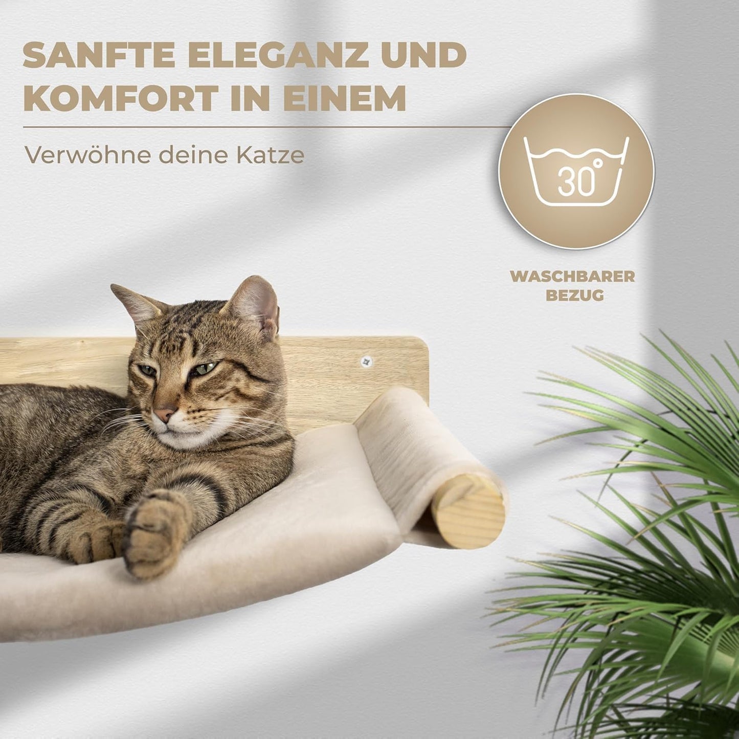 3-teiliges Kletterwand-Set mit Hängematte, Naturdunkel 3er Set