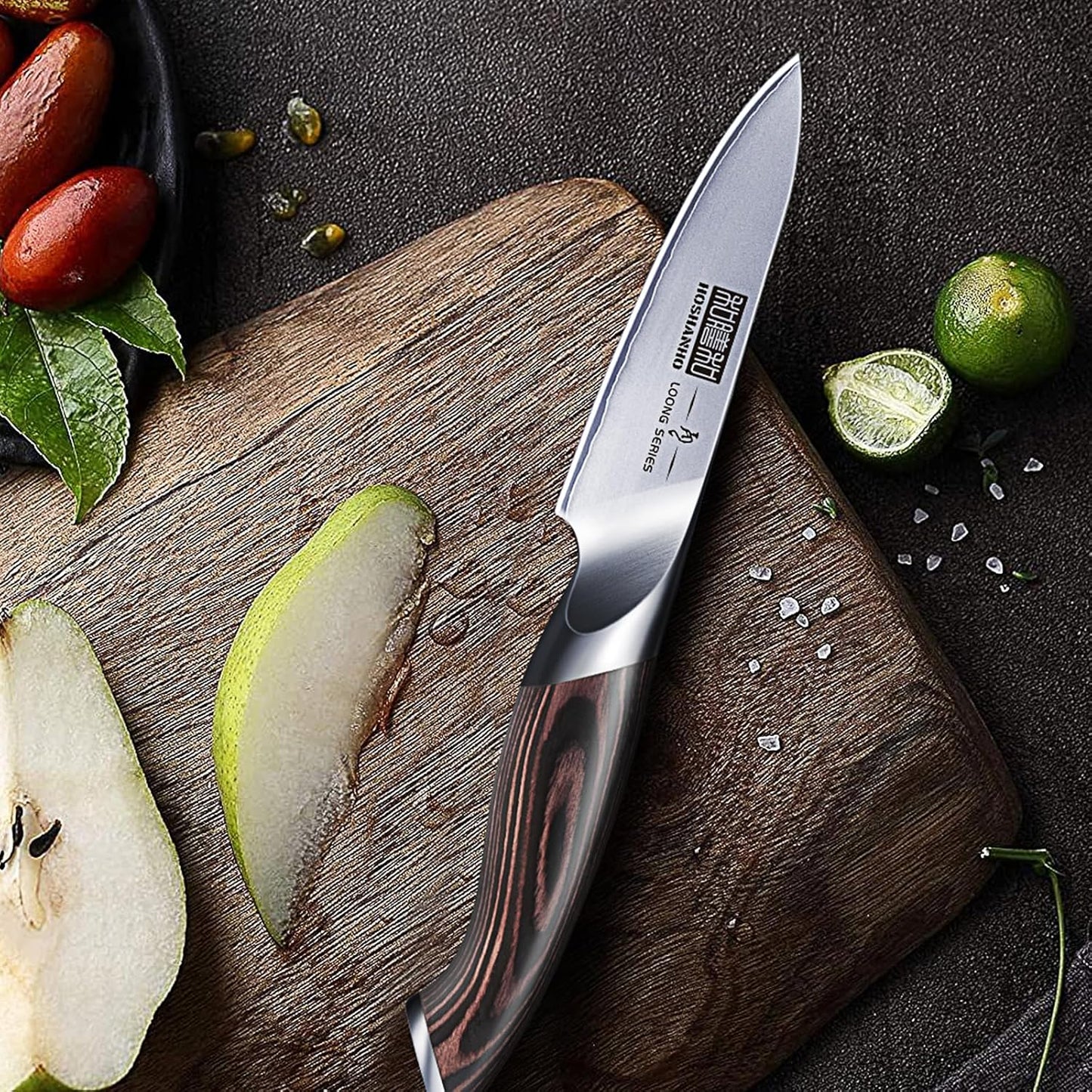 LOONG-Serie Obst- und Gemüsemesser, 10cm Schälmesser Silber