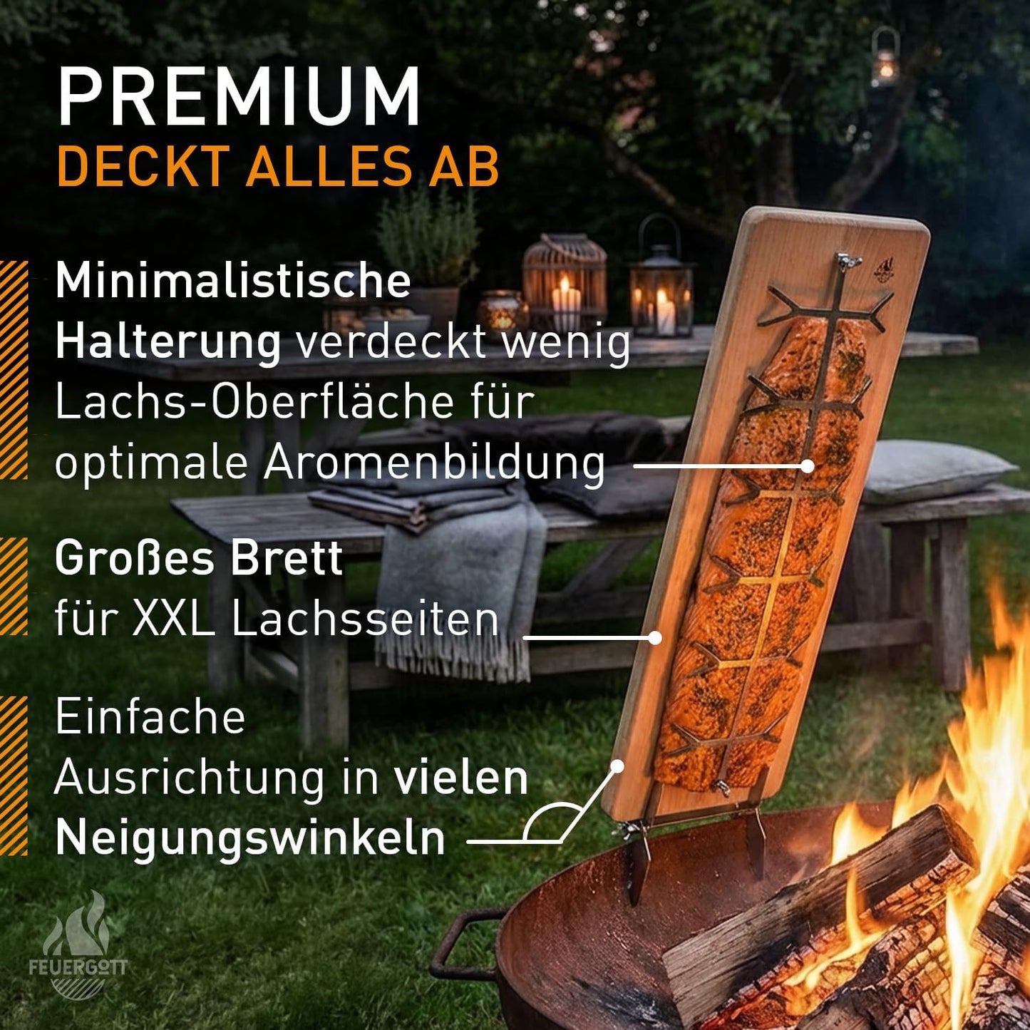 2er-Set Flammlachsbrett, Premium 2er Pack