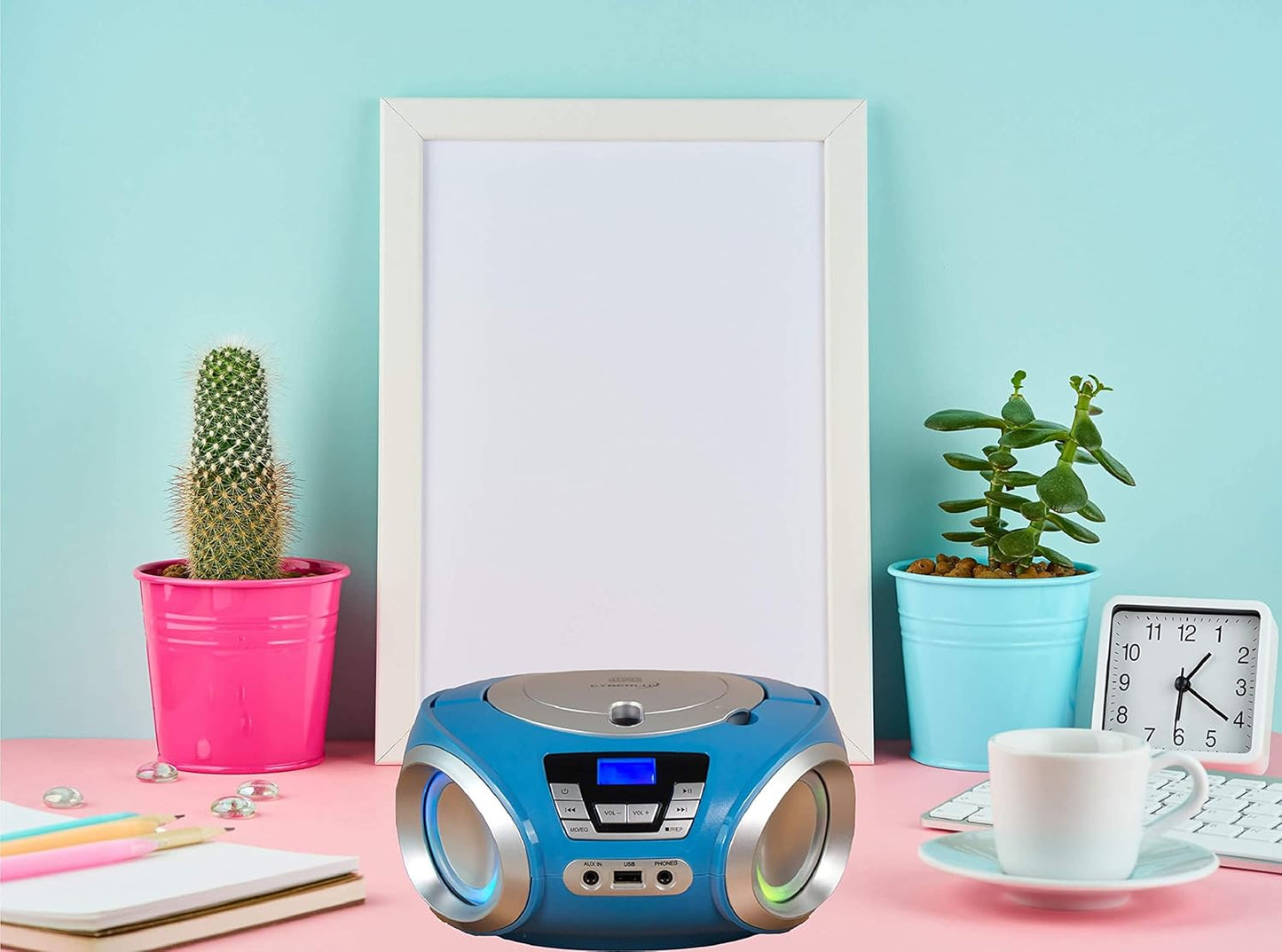Tragbarer CD-Player, Cloudy Funky Blue