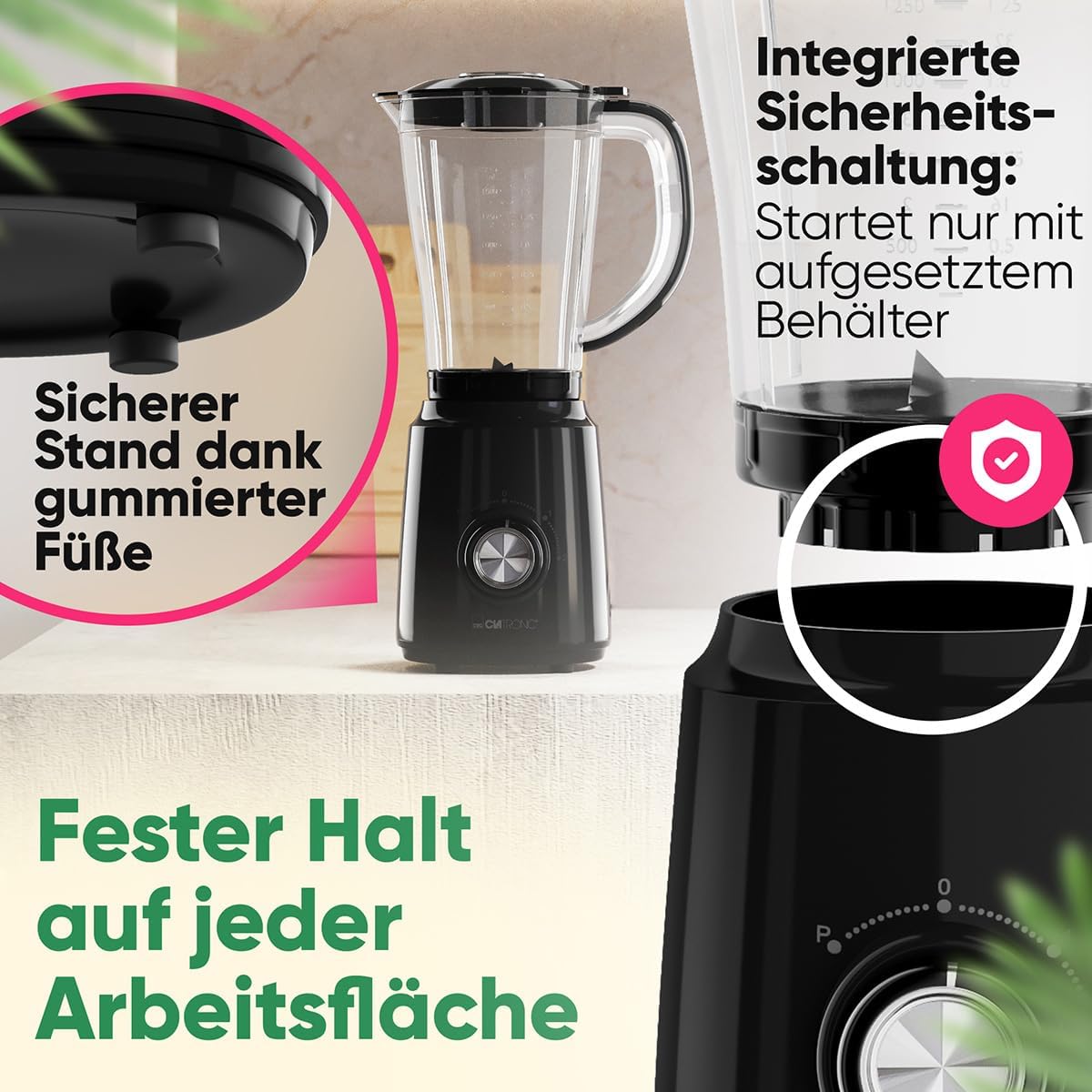 Standmixer mit Ice-Crush- und Turbo-Funktion