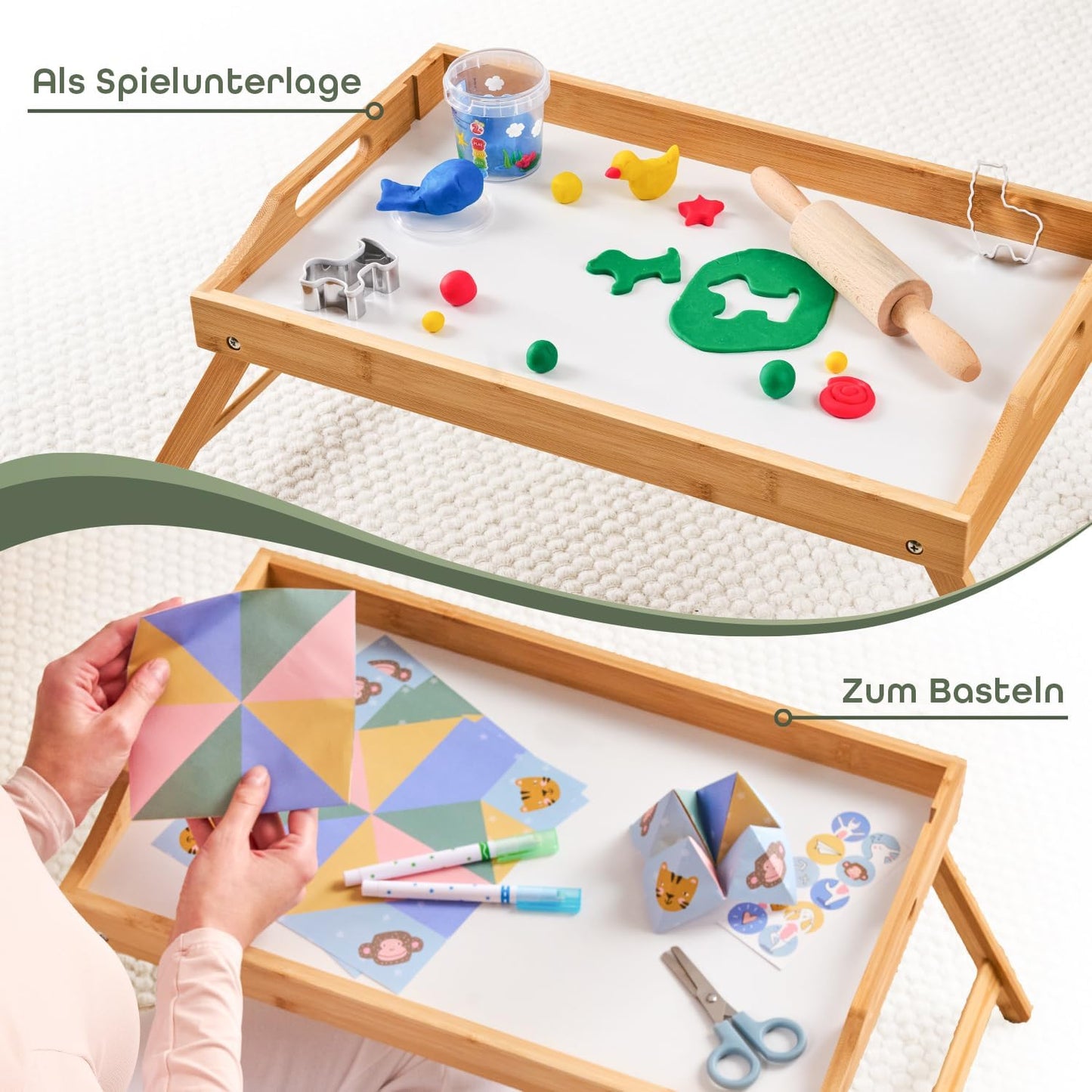 Betttablett, Weiss