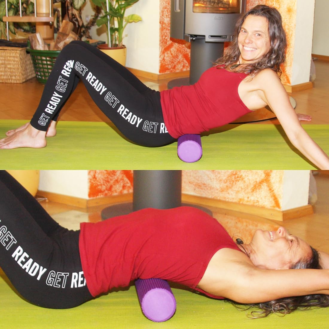 Faszienrolle für Rückenmassage