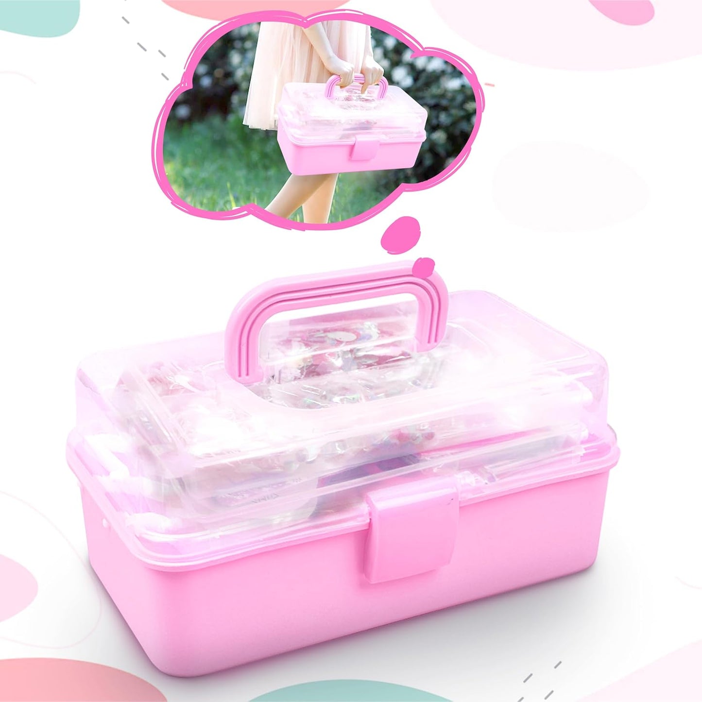 Kinder Bastelbox, Rosa 3000Pcs