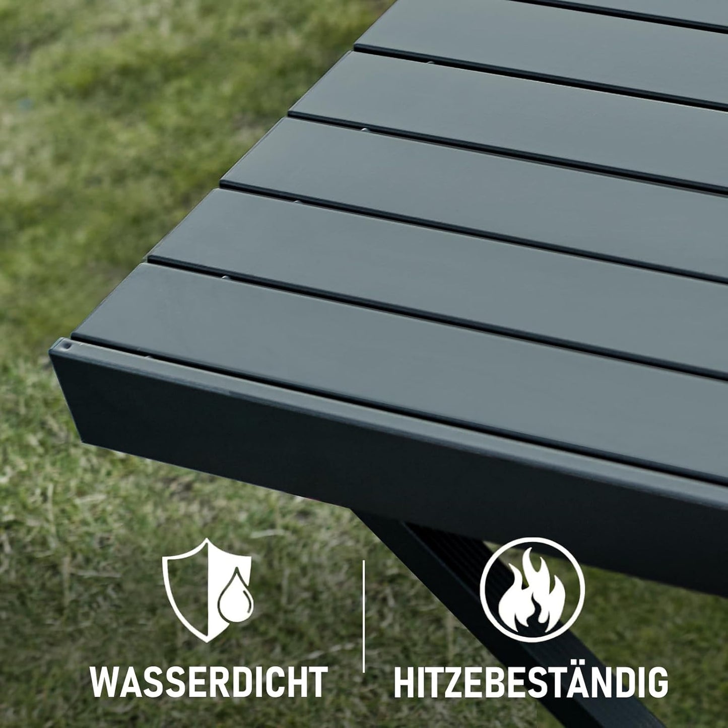 Klappbarer Campingtisch, Schwarz