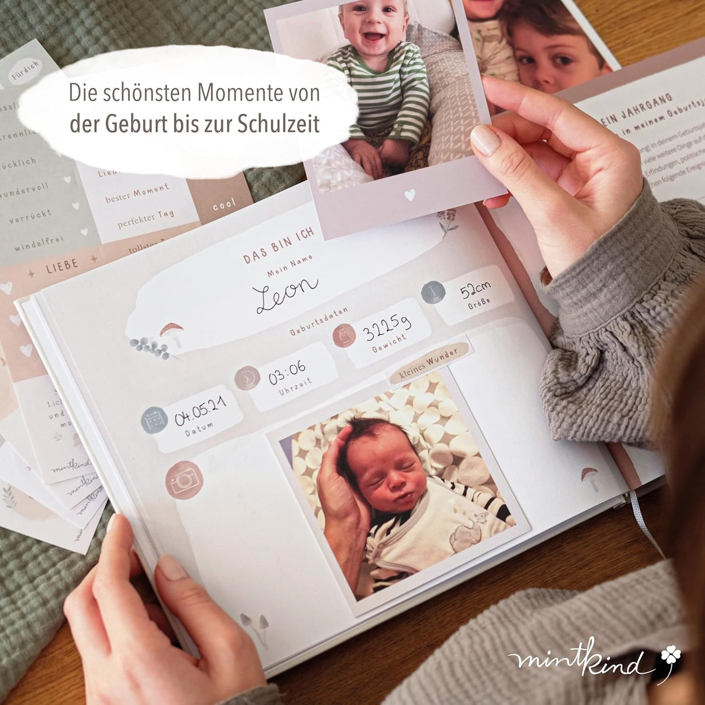 Erinnerungsalbum "Meine Kindheit", mit Stickerset, Wald