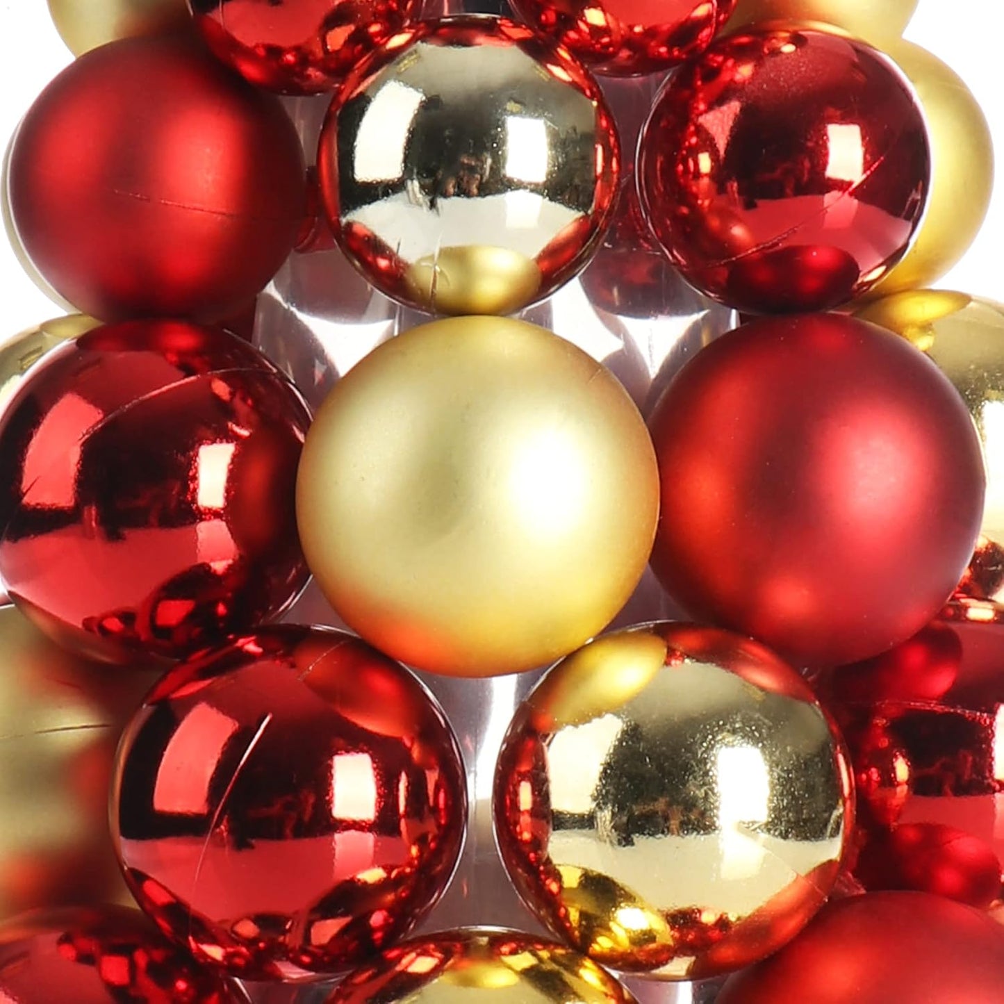 Künstlicher Weihnachtsbaum mit Christbaumkugeln, 01 Stück - 30cm - Goldfarben/Rot