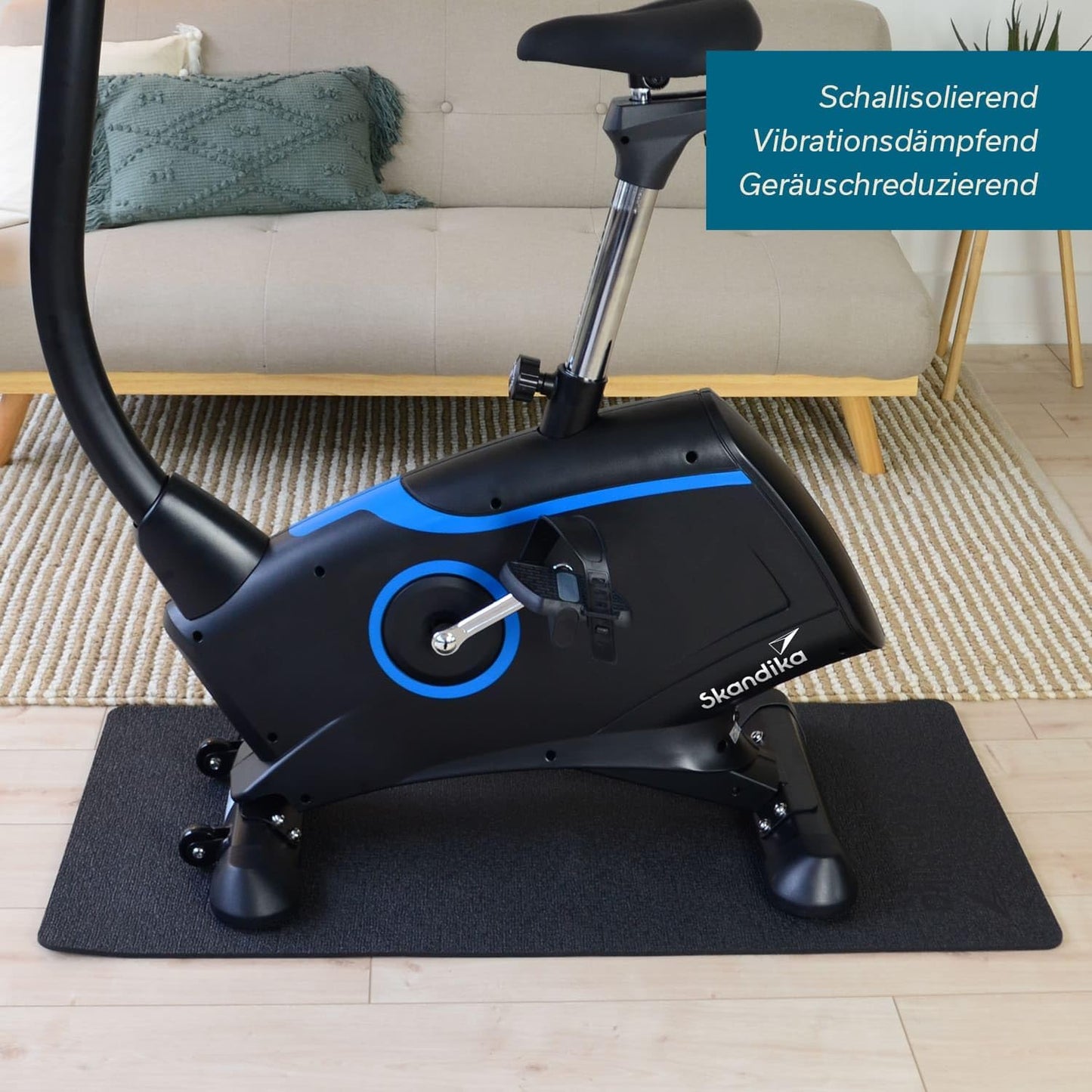 Rutschfeste Bodenschutzmatte für Fitnessgeräte, 60 x 120 cm