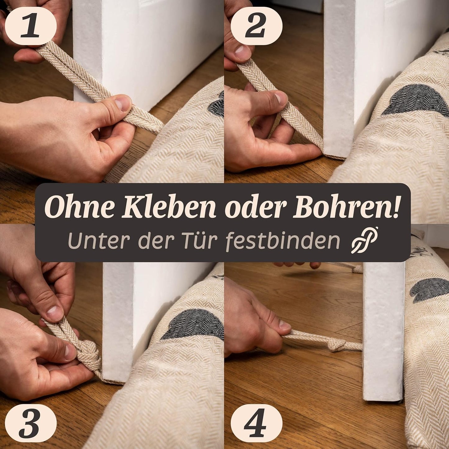 Zugluftstopper Set für Türen und Fenster, 2