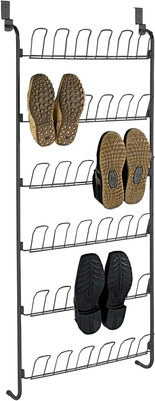 Tür-Schuhregal, Schwarz