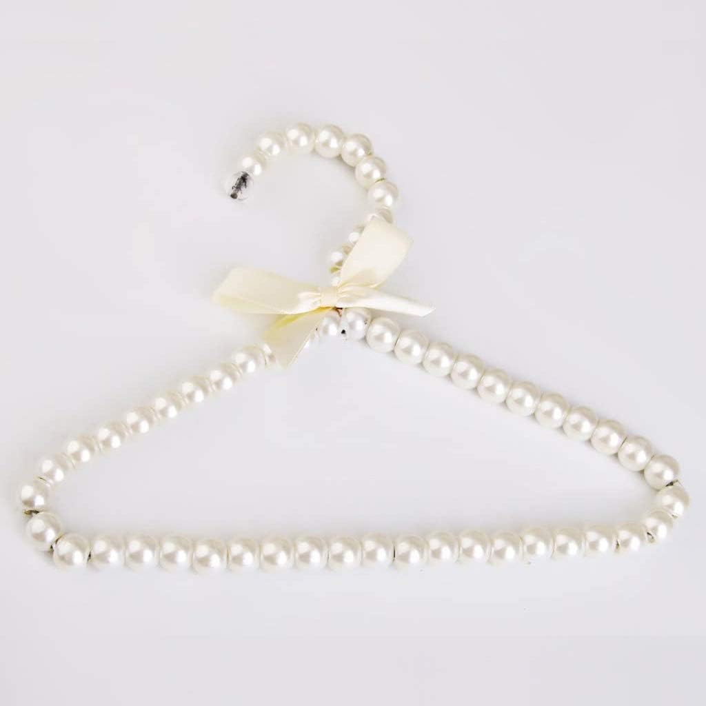 Faux-Perlen Kinderkleiderbügel (5 Stück), White