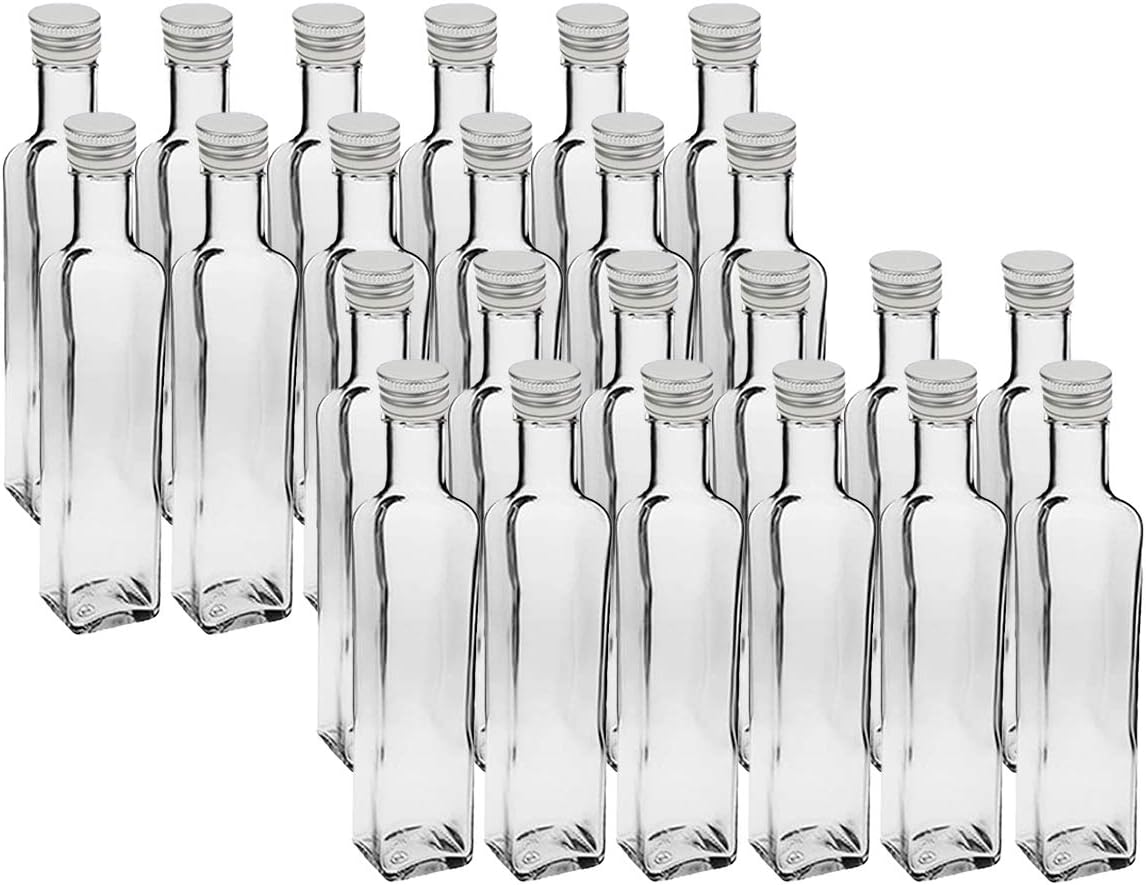 Glasflaschen-Set mit Schraubverschluss, 24 Stück, 24 Flaschen