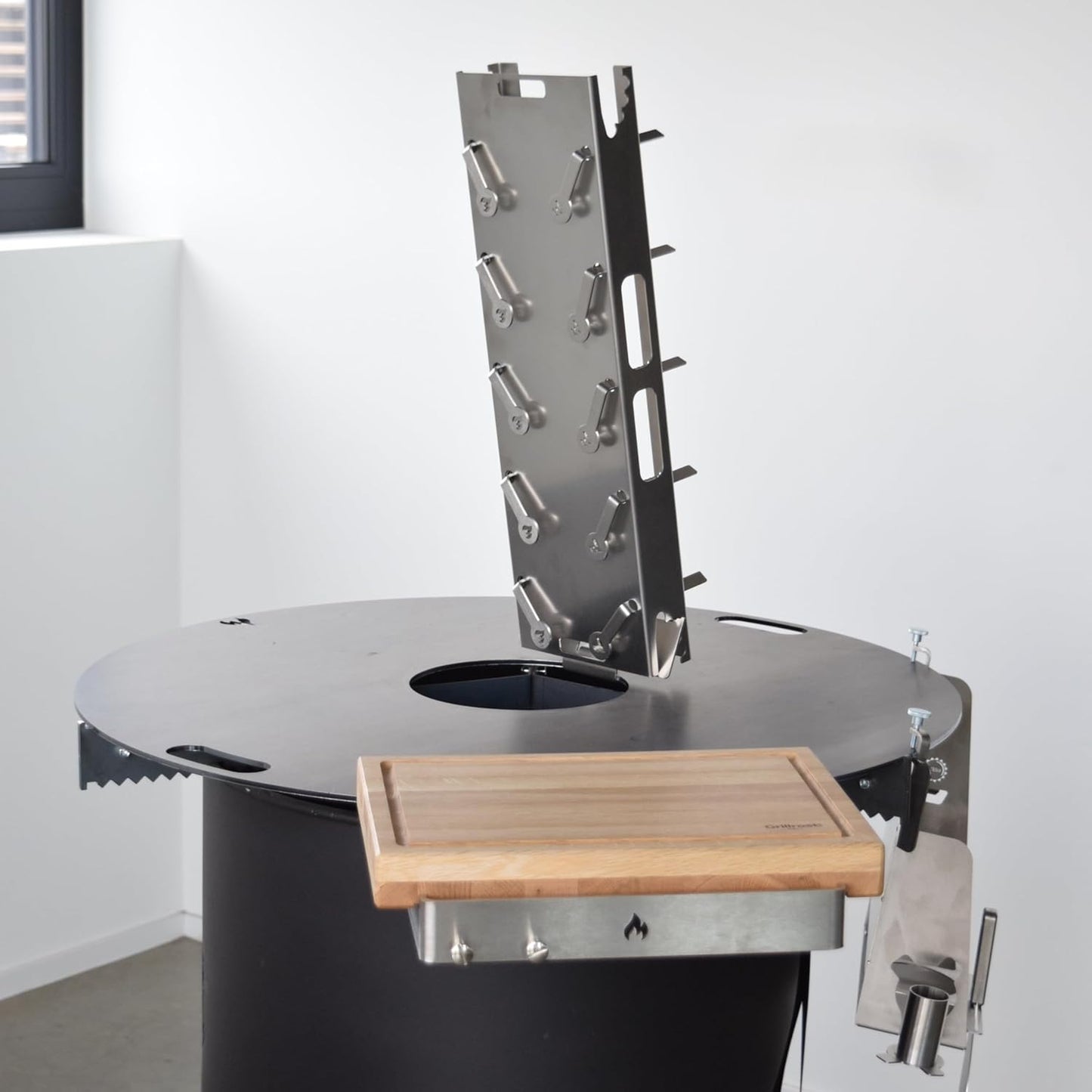 Feuerplatten Adapter für Flammlachshalter, Adapter für Flammlachshalter an Feuerplatte
