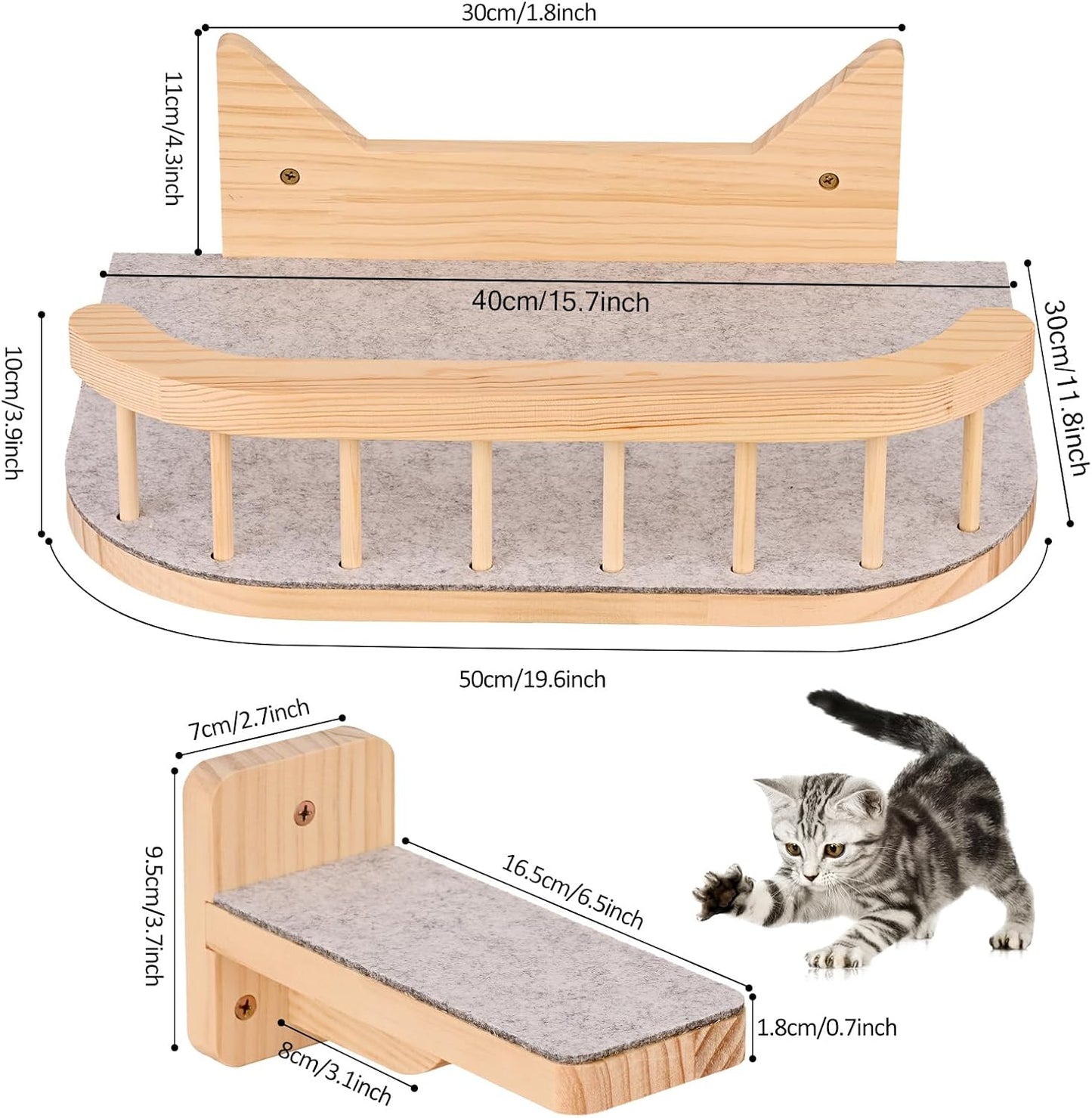 Katzen-Wandbrett und Stufen