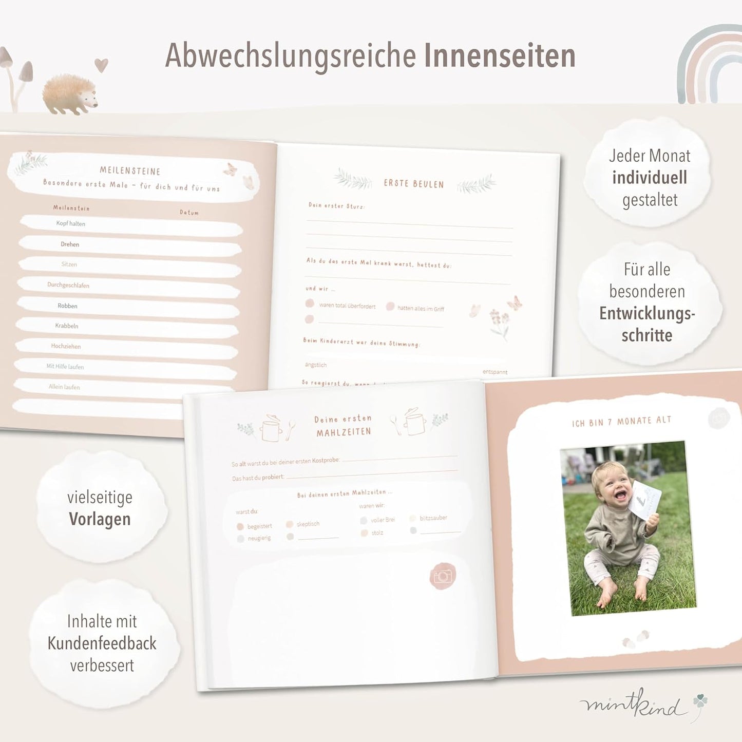 Babyalbum mit Stickerset, Wald