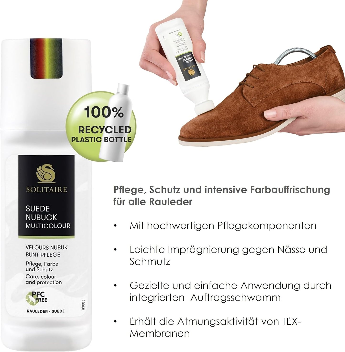 Wildleder Pflege-Set mit PFC-freiem Imprägnierspray