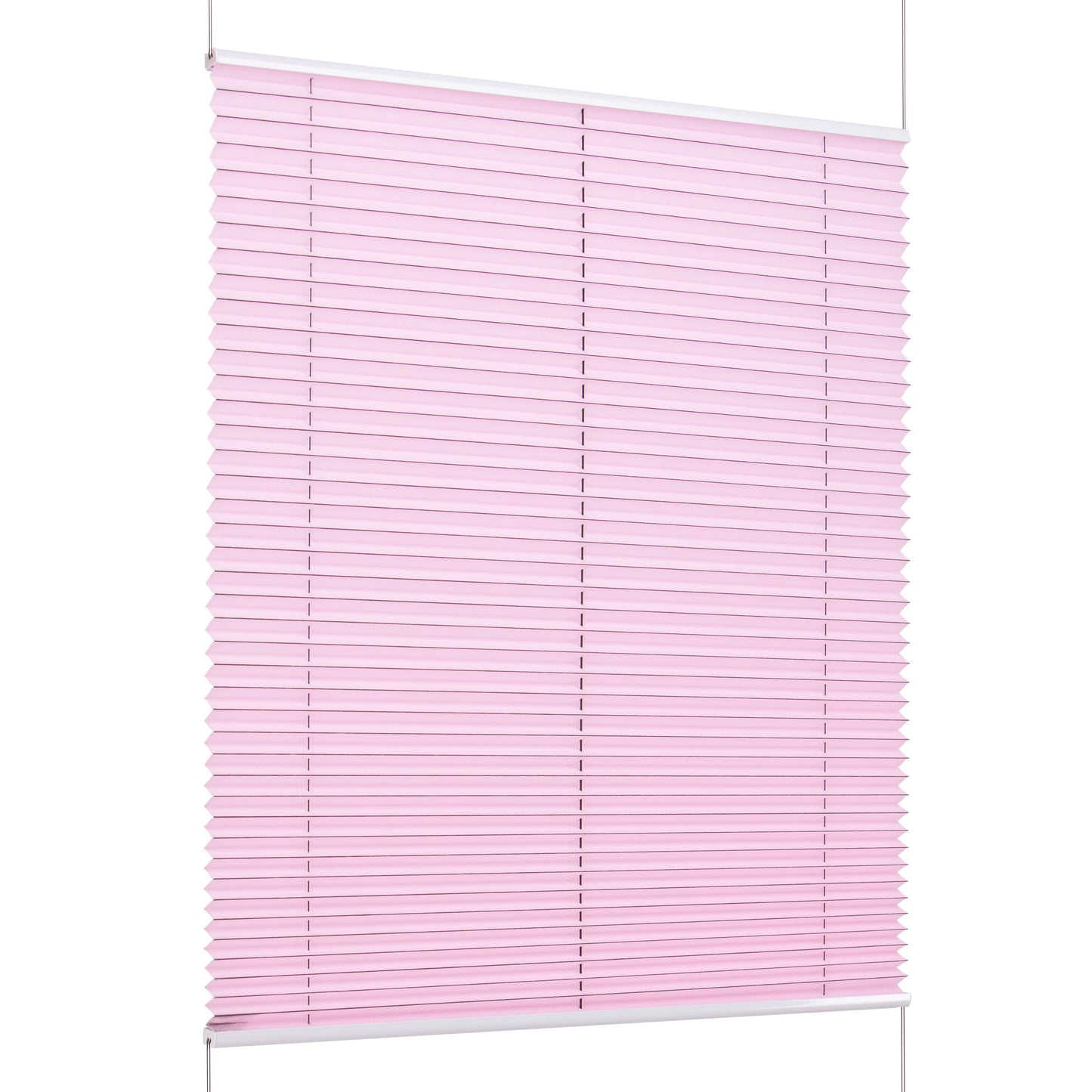 Klemmfix-Plissee mit Lichteffekt, B45 x H130 cm Rose mit Schwarzen Streifen