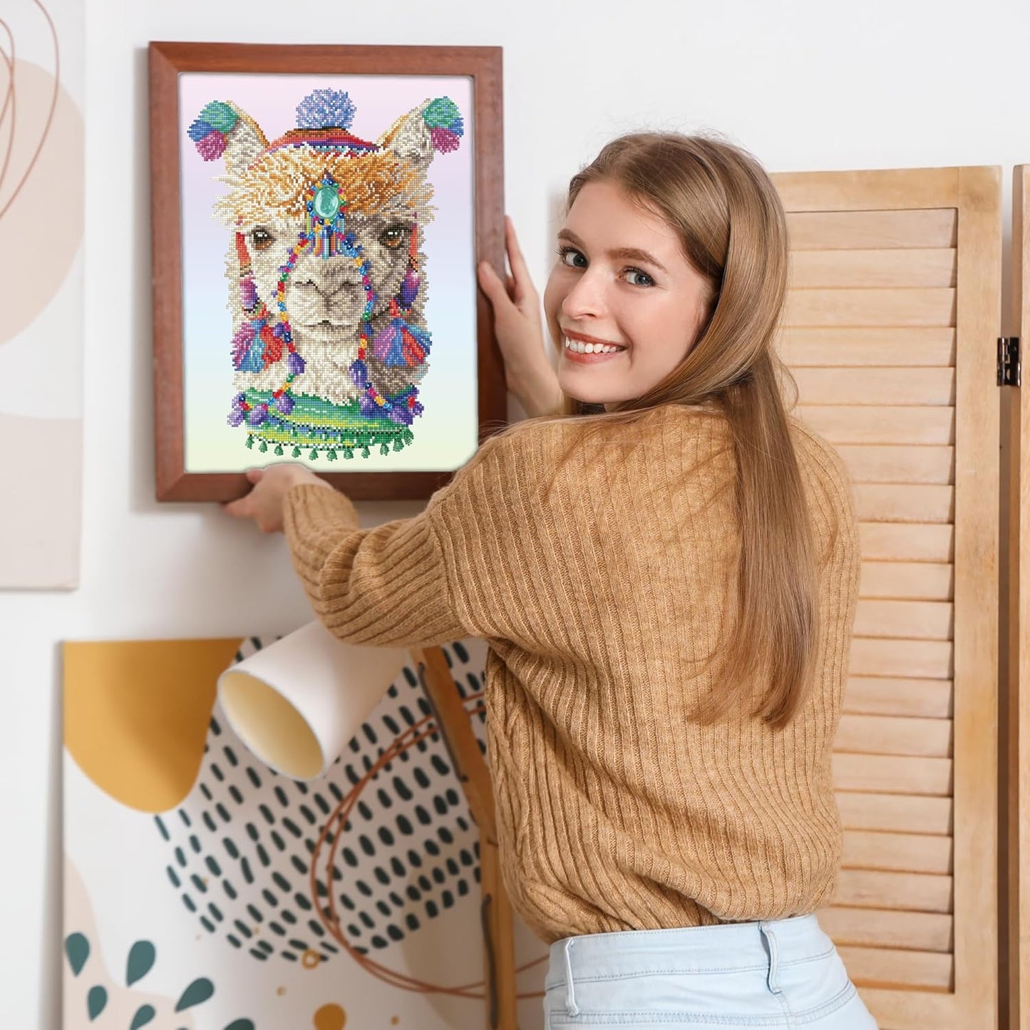 Diamond Painting Set Bohemian Alpaka