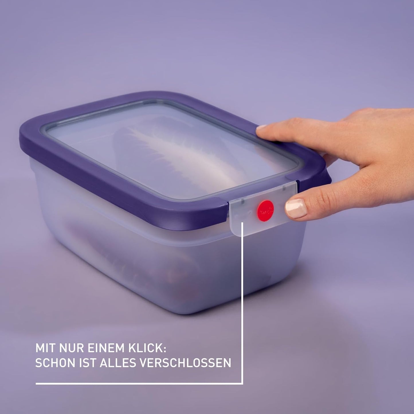 3er-Set Frischhaltedosen, Set 3 Violett