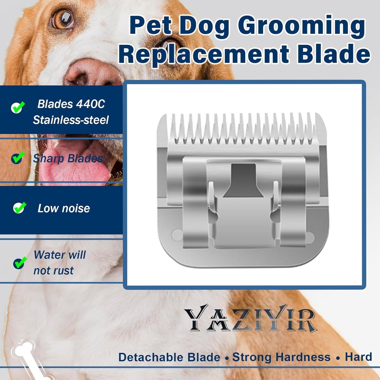 Ersatzklingen für Hundeschermaschinen, 3 Stück, 10F/1,5 mm